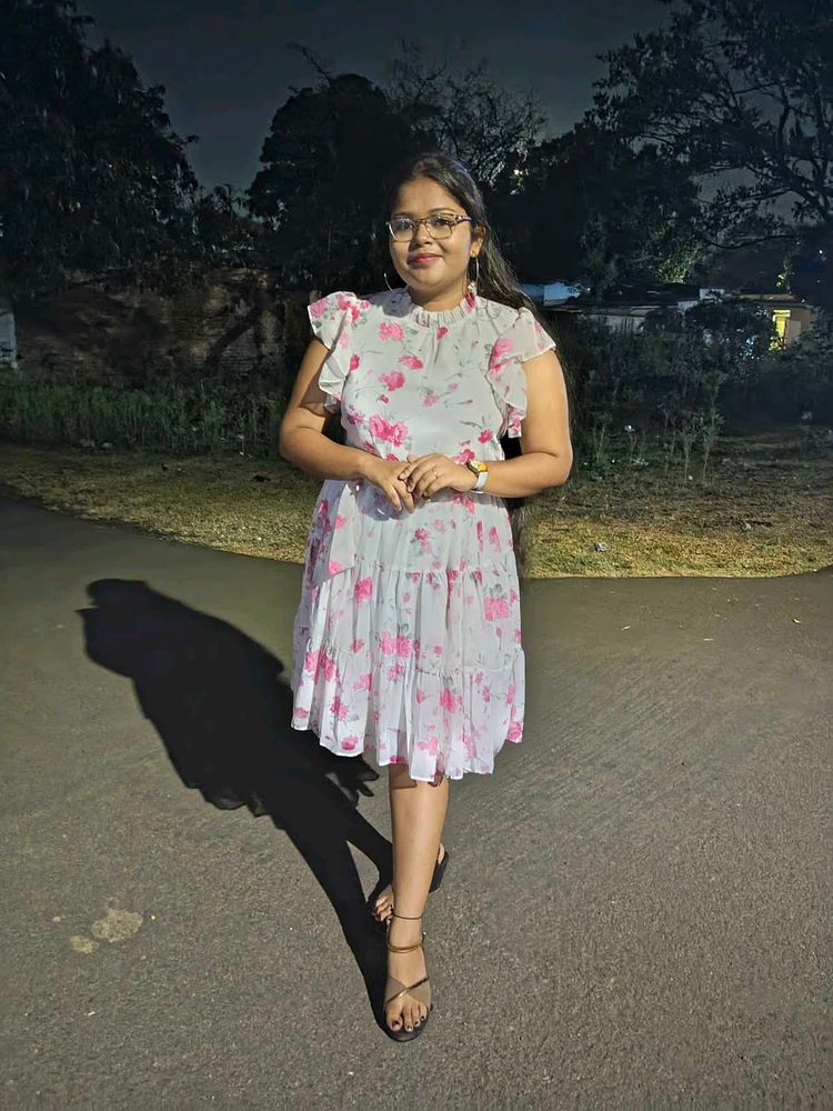 Floral Print Ruffle Dress