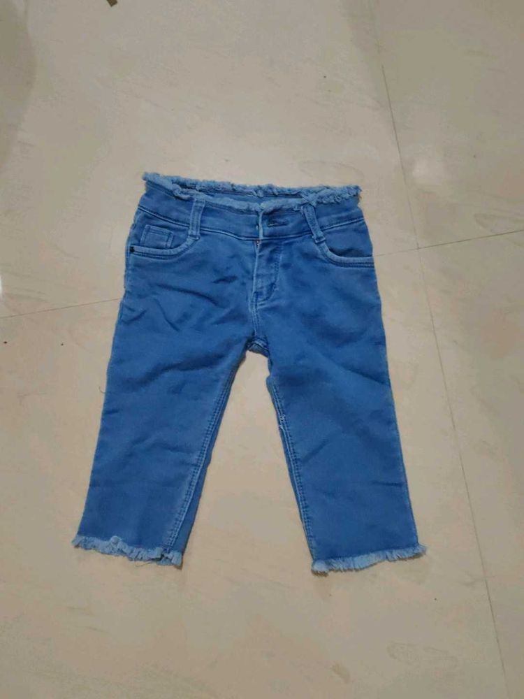 Kids Denim Capri Pants
