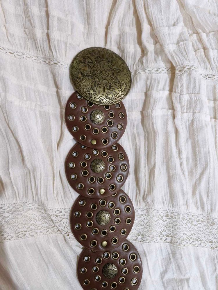 Disc Vintage Leather Belt Pinteresty