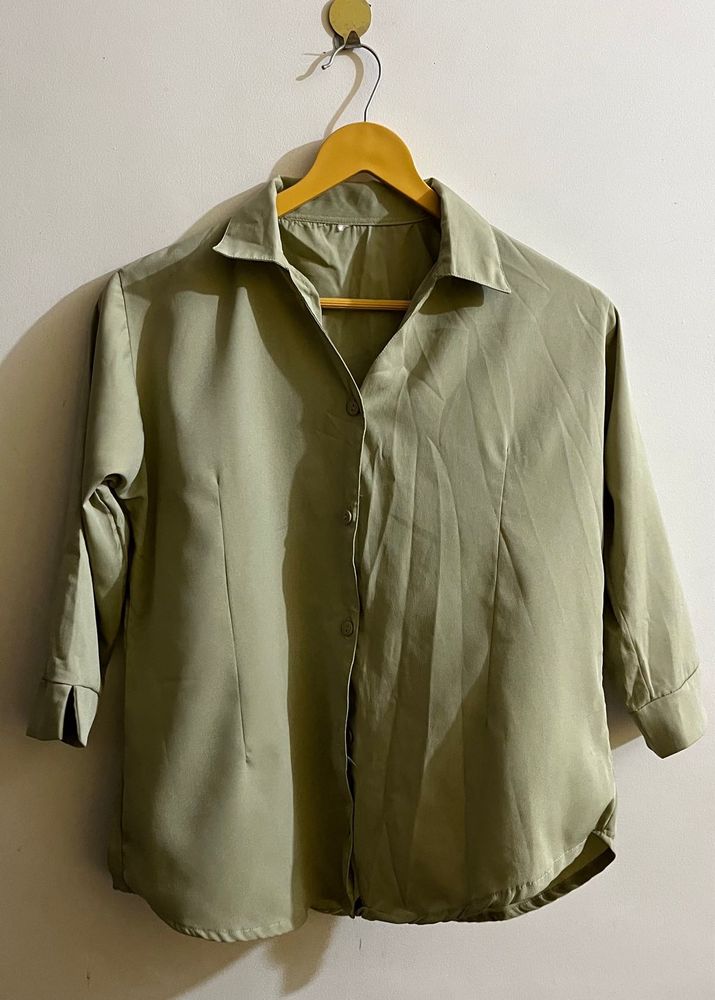 Elegant Olive Green Top