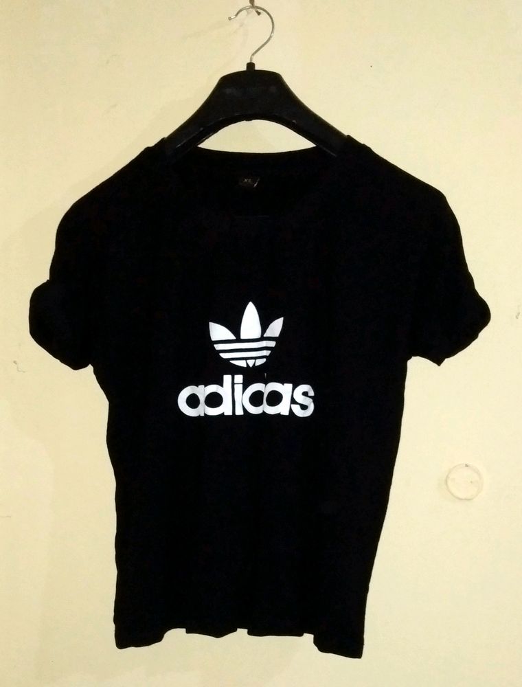 Black T Shirt (Addidas Printed )