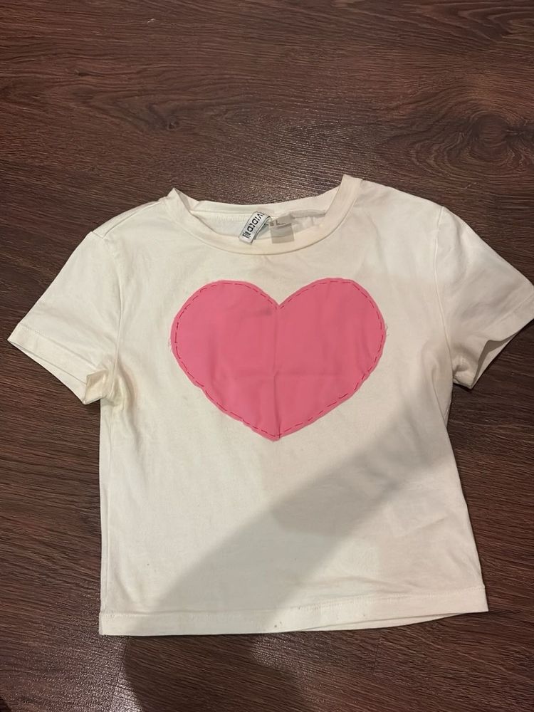 H&amp;M Heart Crop Top