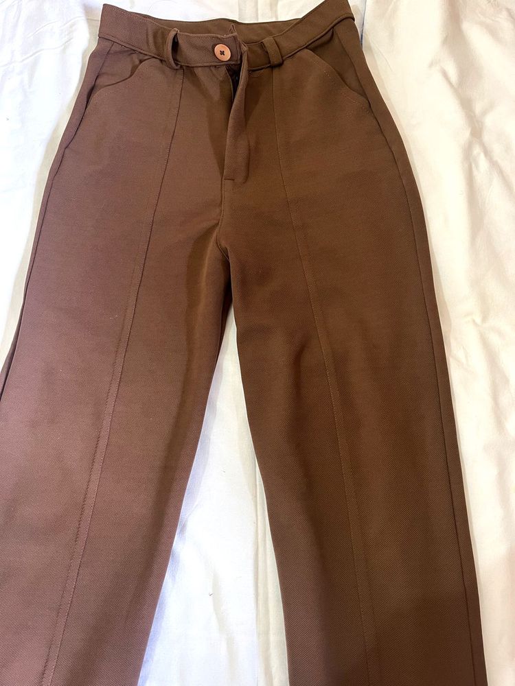 Brown High Waisted Trousers