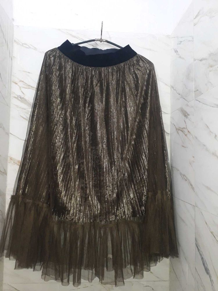 Mid Length Frilled Skirt 🤎