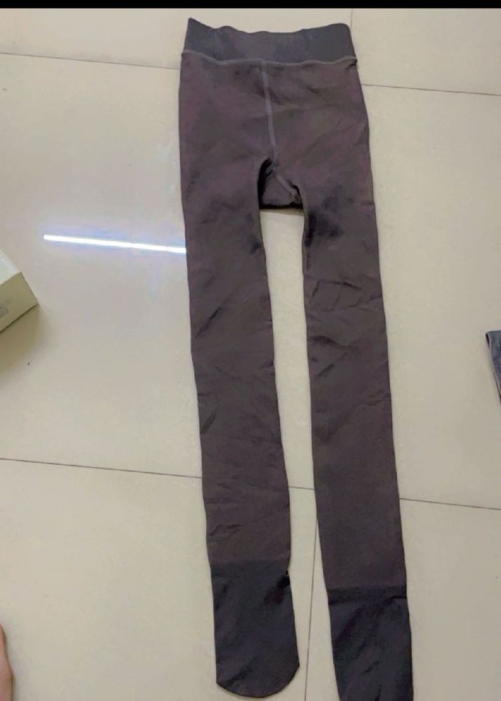 Grey Thermal Fleece Thick Stockings