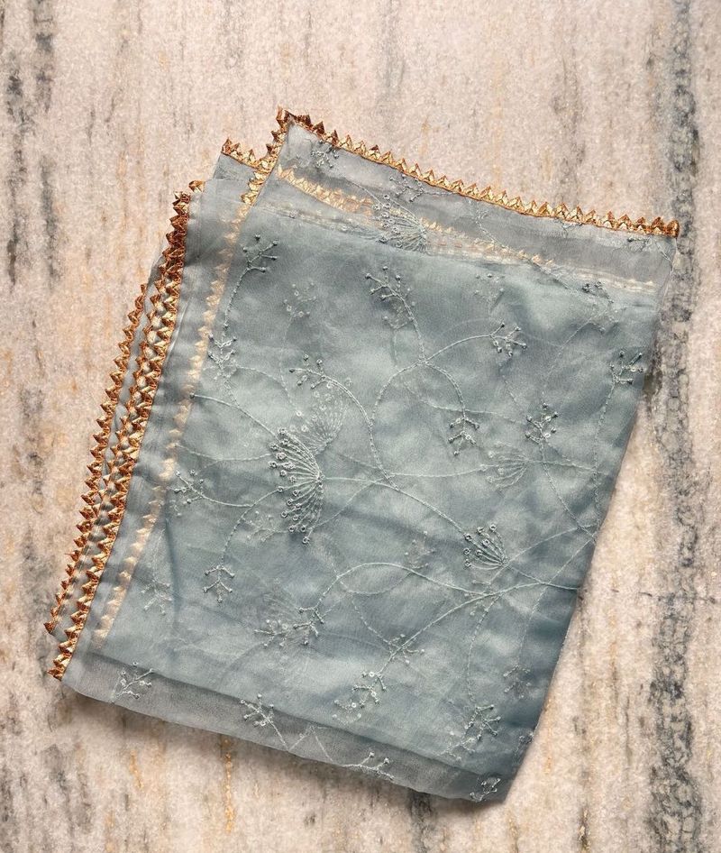 Elegant sky blue Dupatta