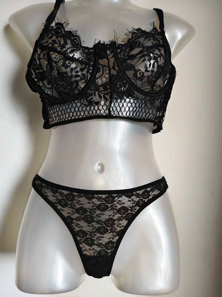 36"-38"Lace Lingerie Set