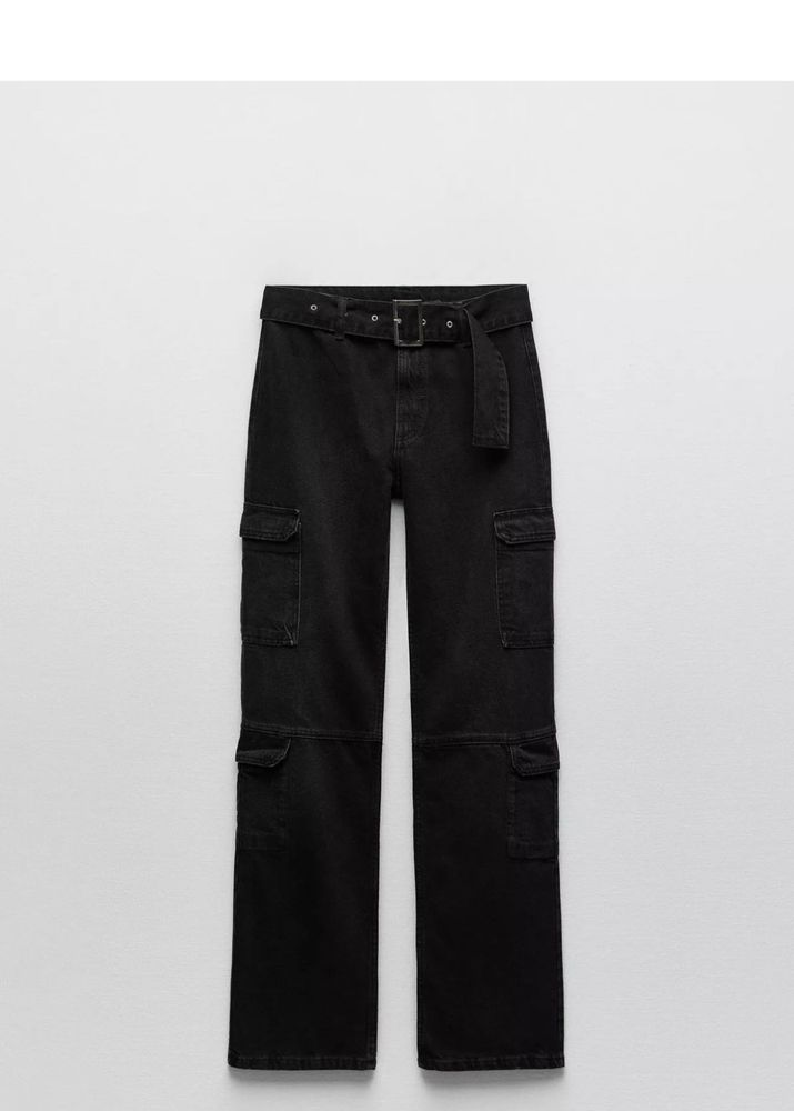 Belted Cargo Jeans Zara Size Euro 40