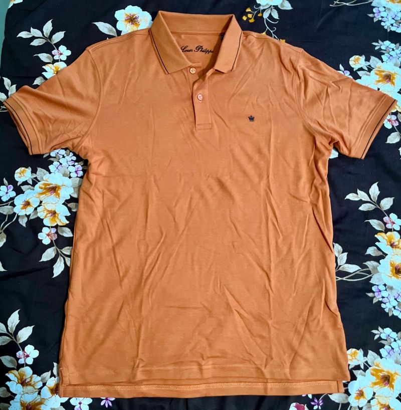 Louis Philippe Men&#39;s Orange Polo Shirt