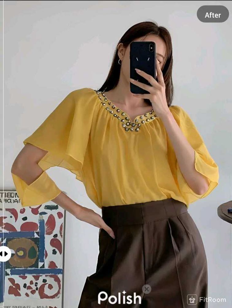 New With Tag Cute Mustard Korean Pullover
