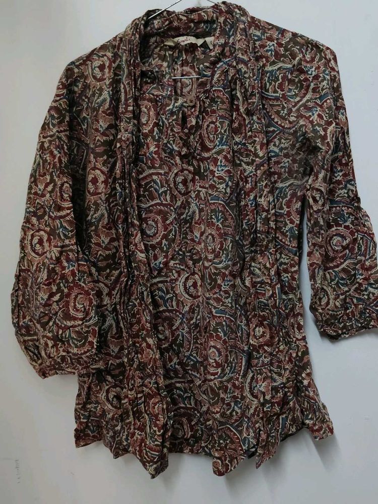 Paisley Print Tunic Top