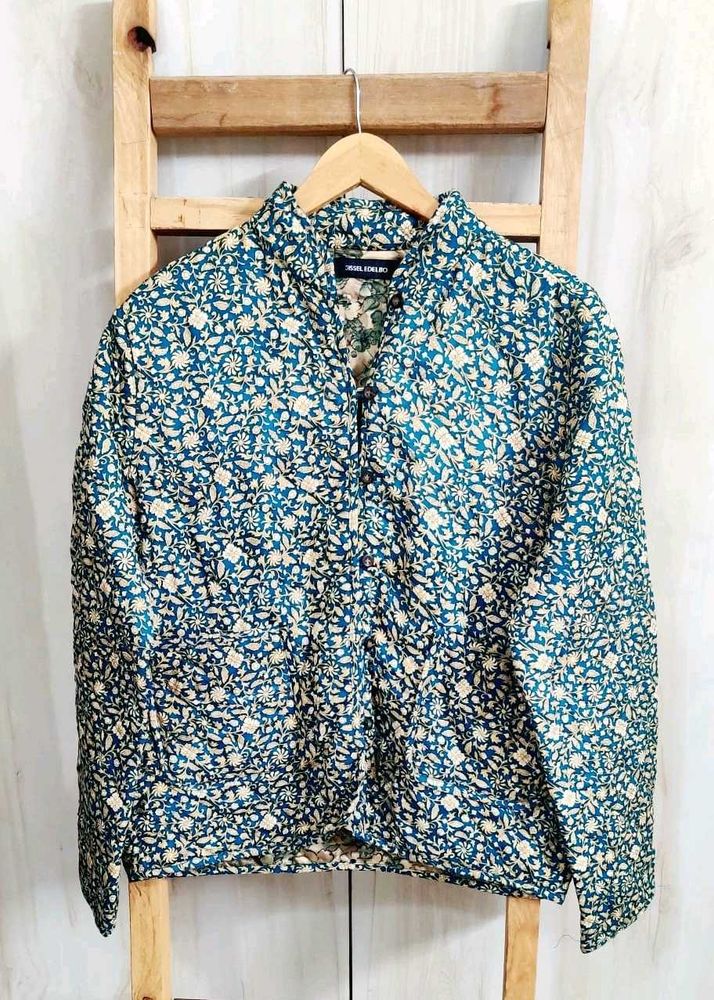 Floral Print green Jacket size-42