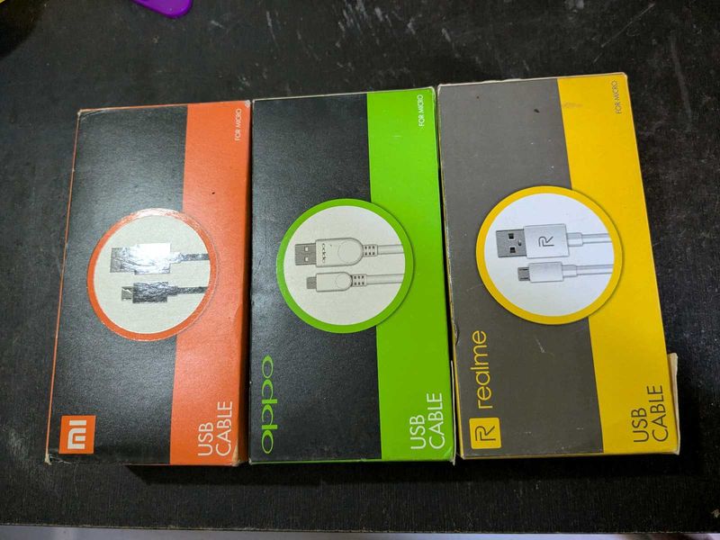 Mobile USB Cables combo pack of 3