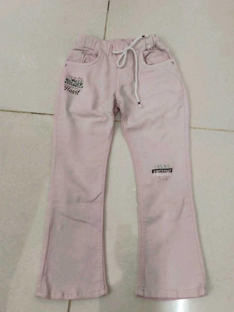 Cute Pink Girls Jeans