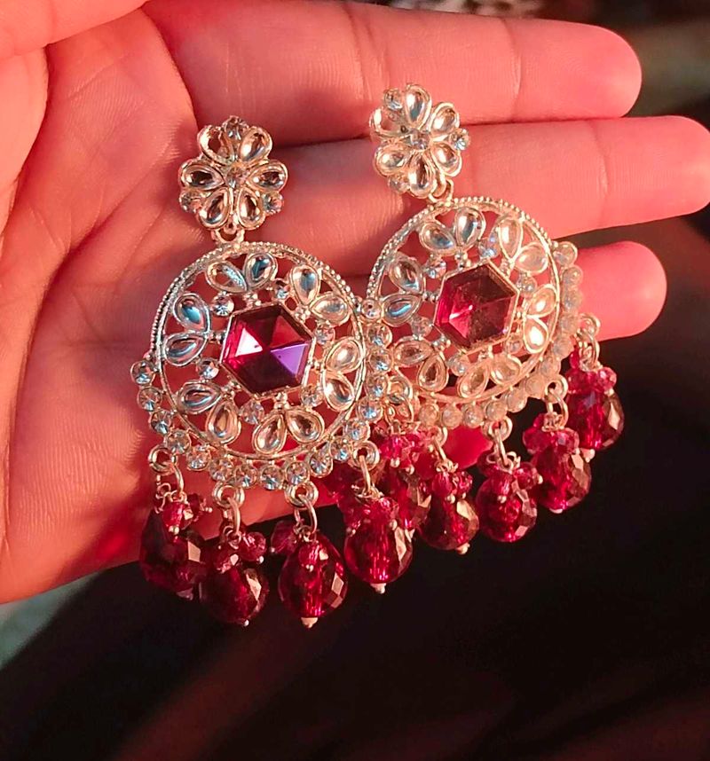 Elegant Purple Drop Earrings