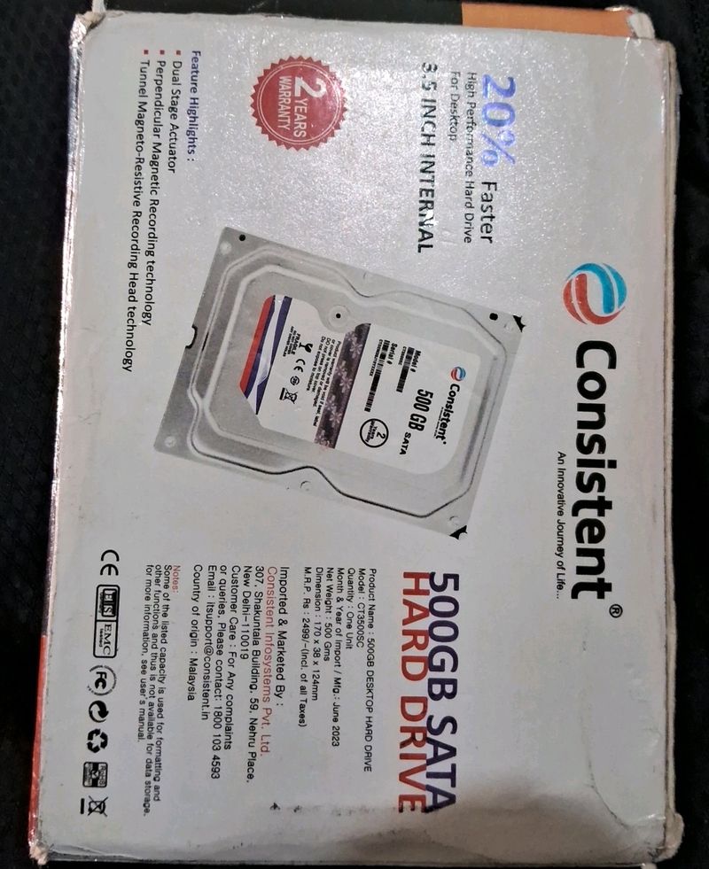 500GB SATA HARD DISK