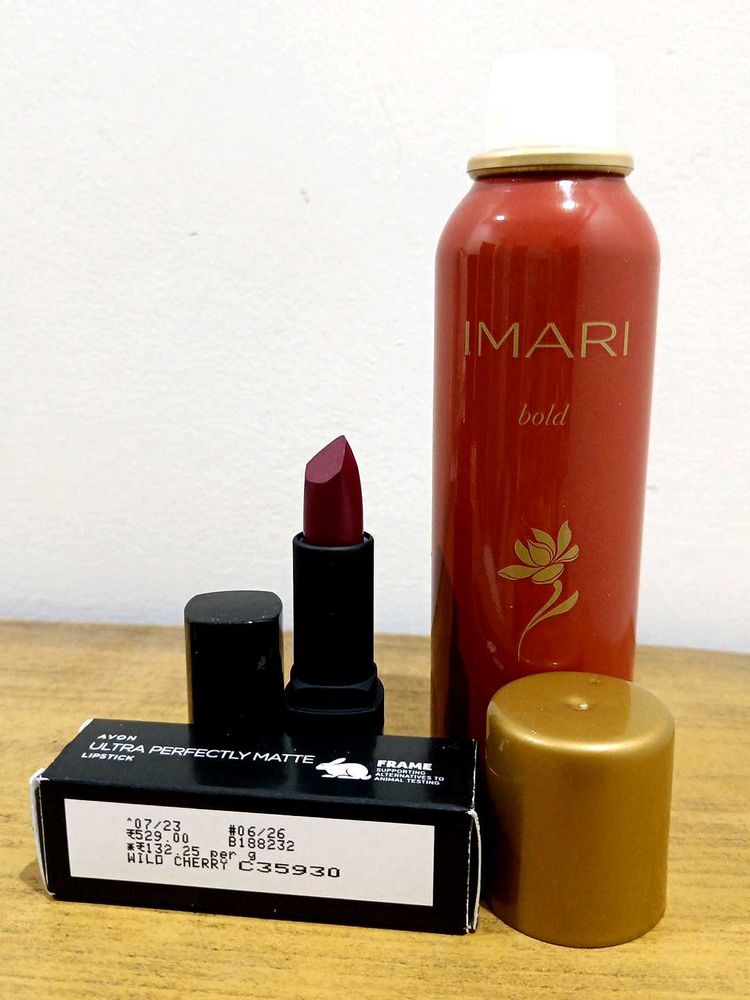 Avon Perfectly Matte Lipstick &amp; Imari Body Spray
