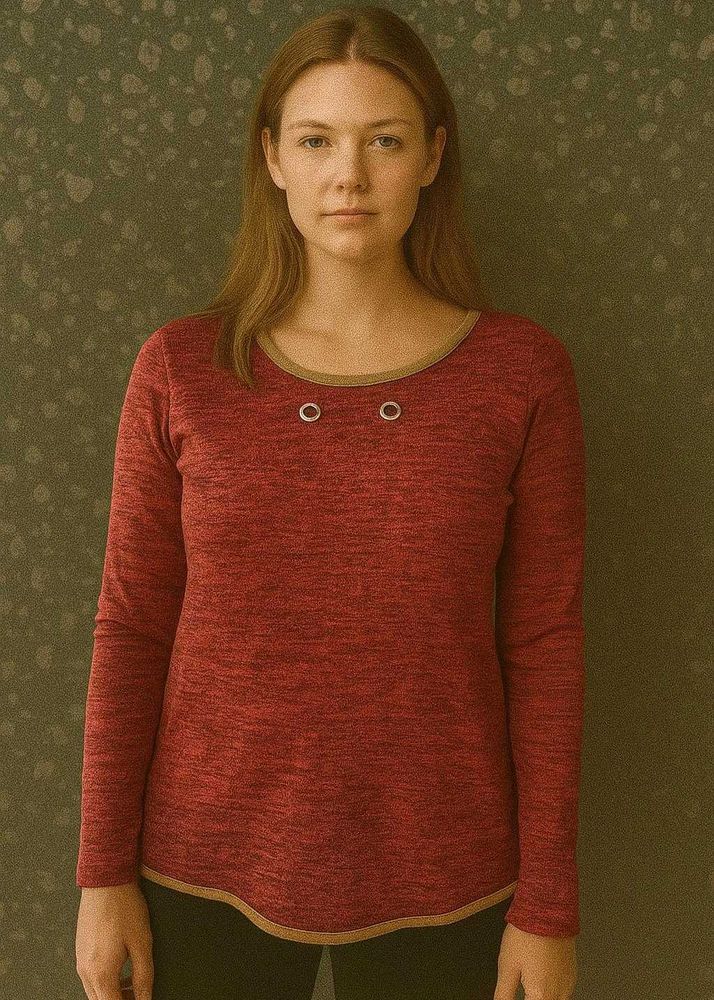 Red Long Sleeve Top