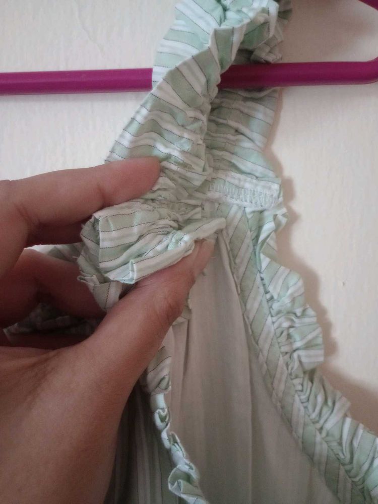 Striped Ruffle Dress