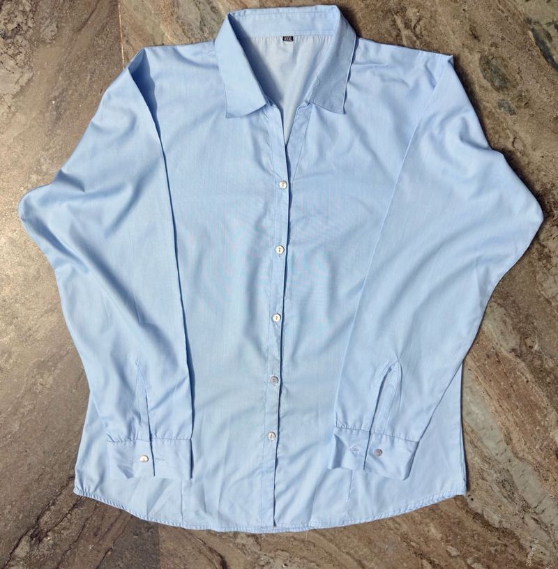 Office Light Blue Shirt for Girls