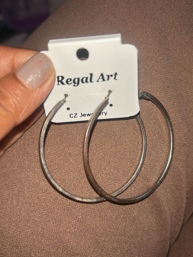 Regal Art Silver Hoop Earrings