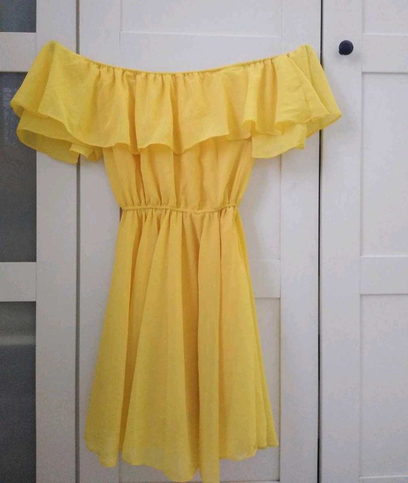 Yellow 💛 Off Shoulder Dress