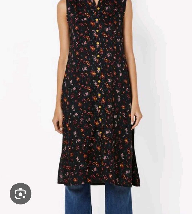 Fusion Printed Summer Kurti Top Office College