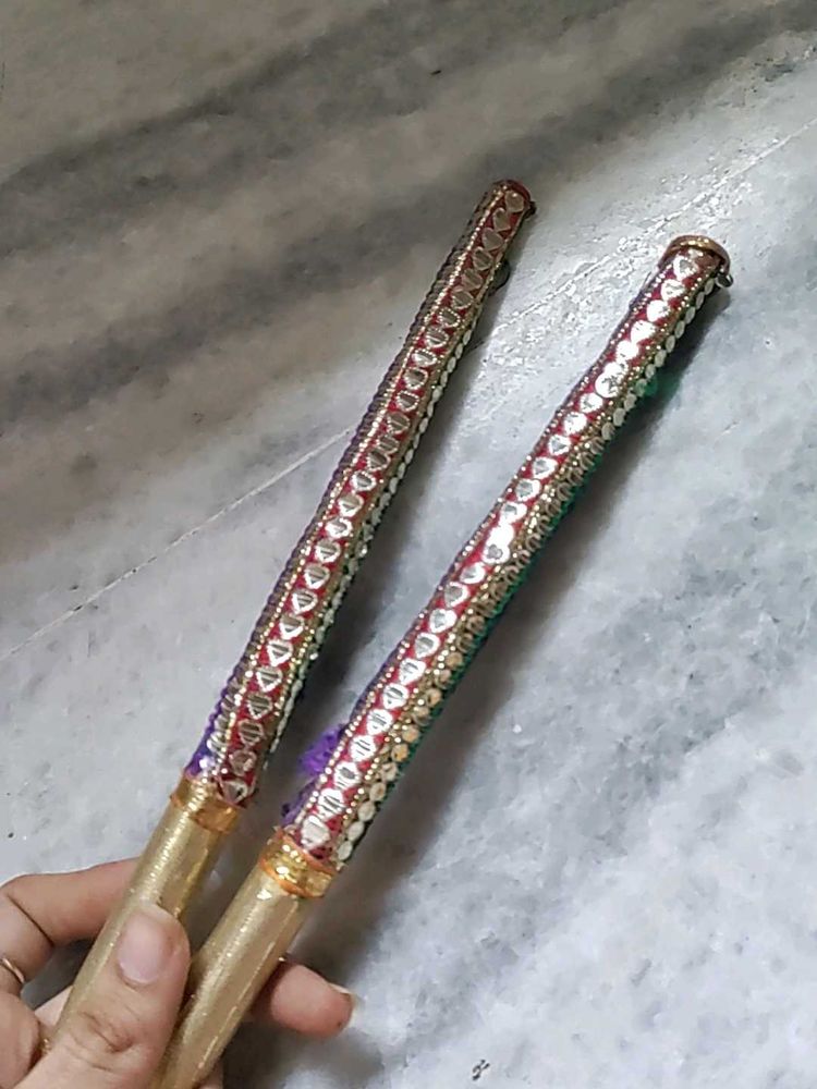 Decorated Dandiya Sticks