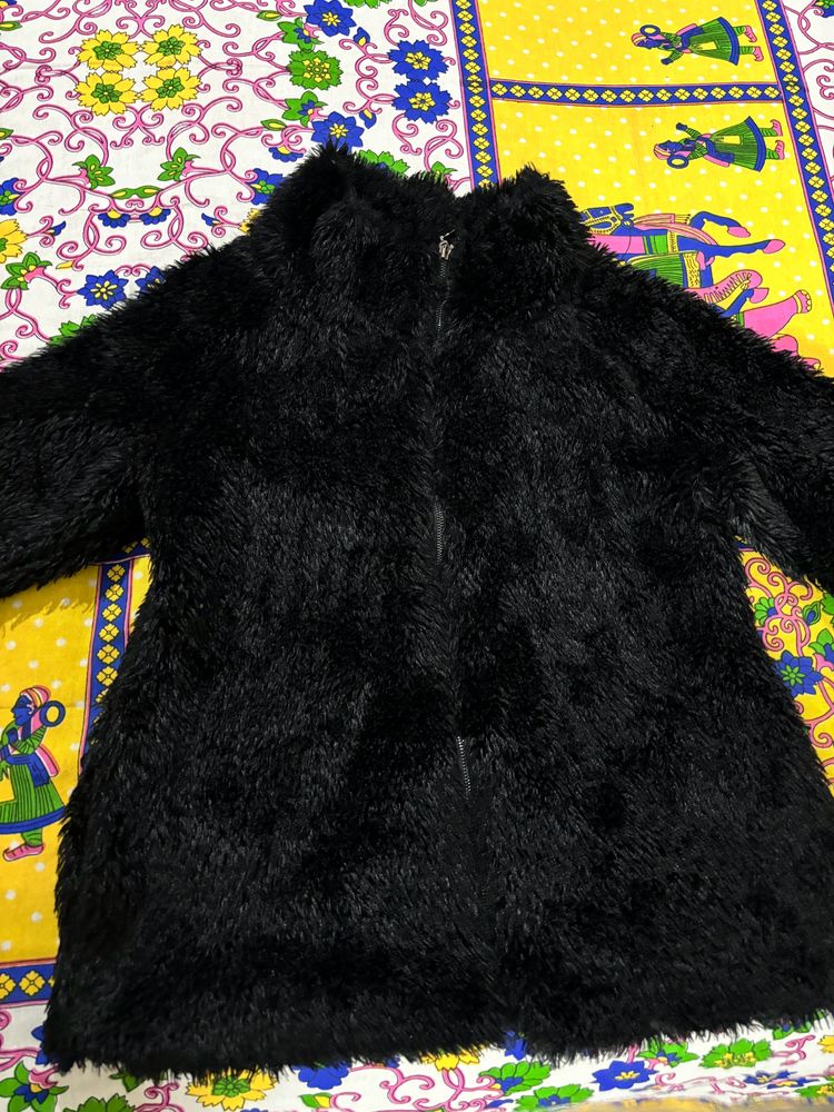 Furry Black Jacket