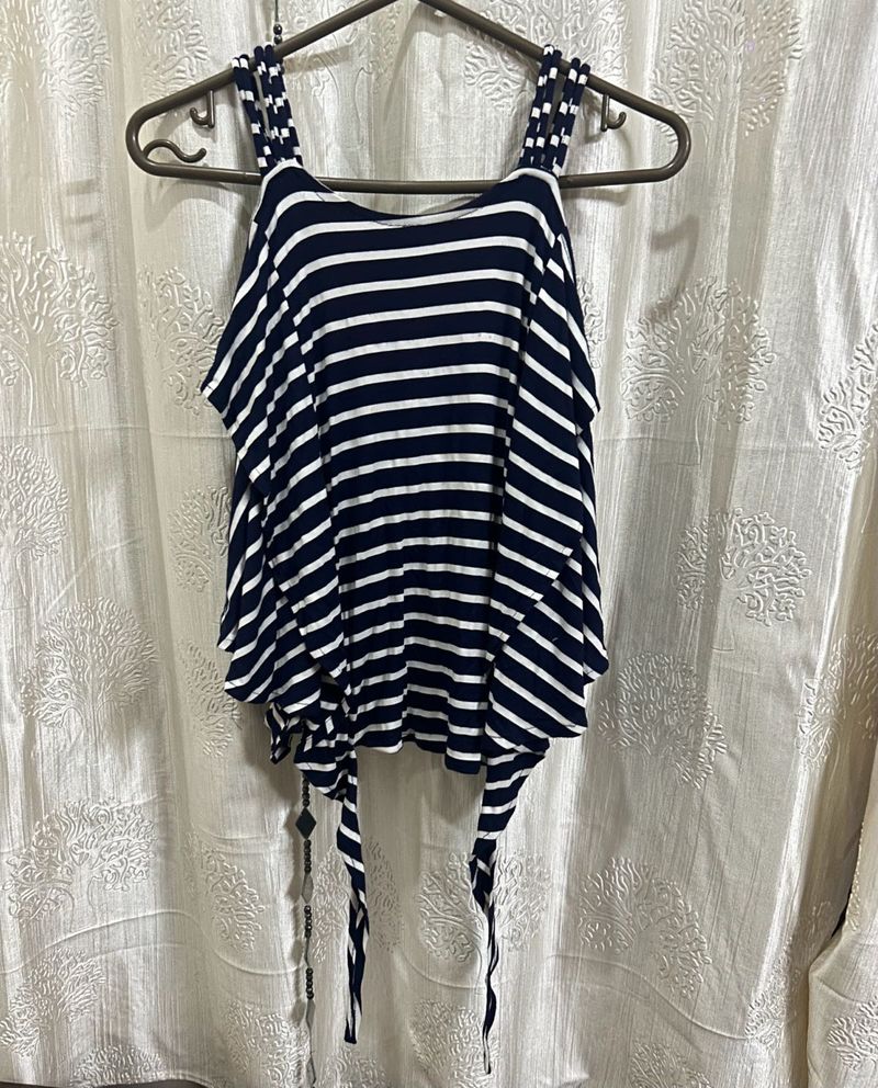 Striped Two In One Skate Top