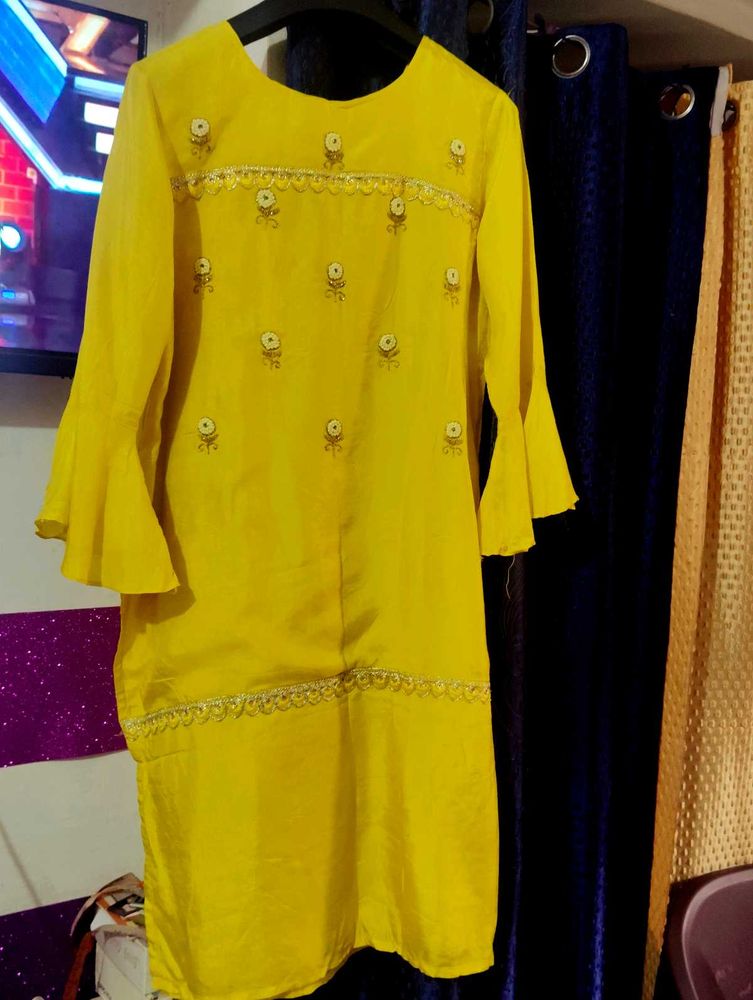 Designer Party Wear Kurta Inner Attached
