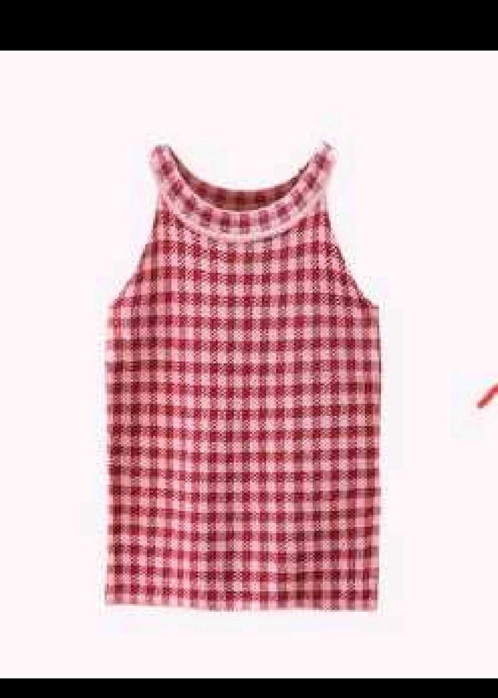 Girls&#39; Plaid Sleeveless Top