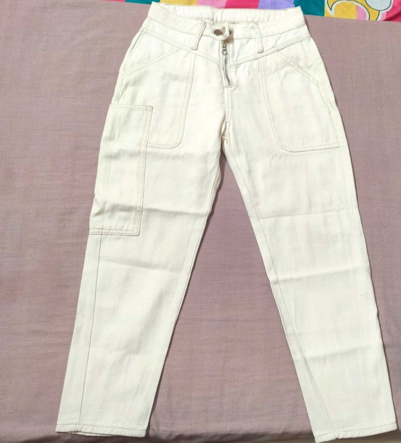 Cream Utility Pants