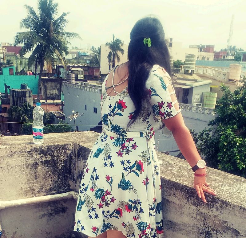 This Is Floral White  One Piece Dress Buy From Shop Ranchi This Is Very Comfortable