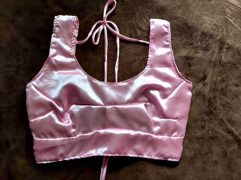Pink Satin Blouse