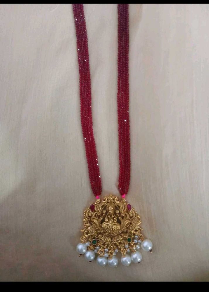 Elegant Lakshmi Pendant Necklace