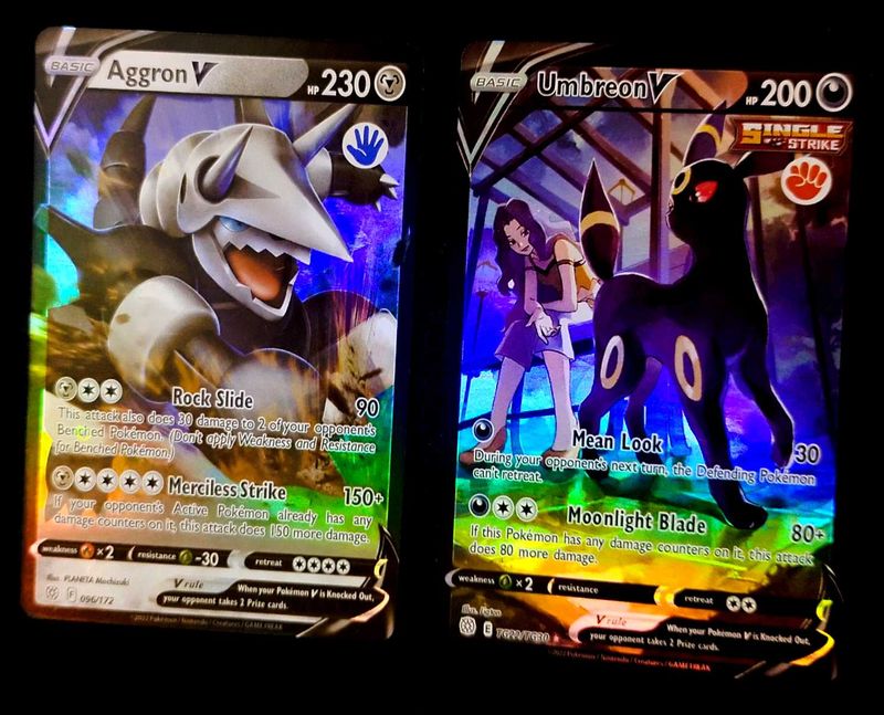 Shiny Pokemon Cards - Set Of 2 - Aggron &amp; Umbreon