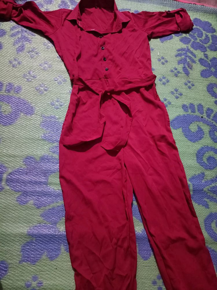 Maroon Jumpsuit