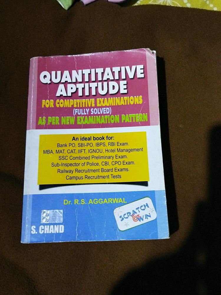 Quantitative aptitude book
