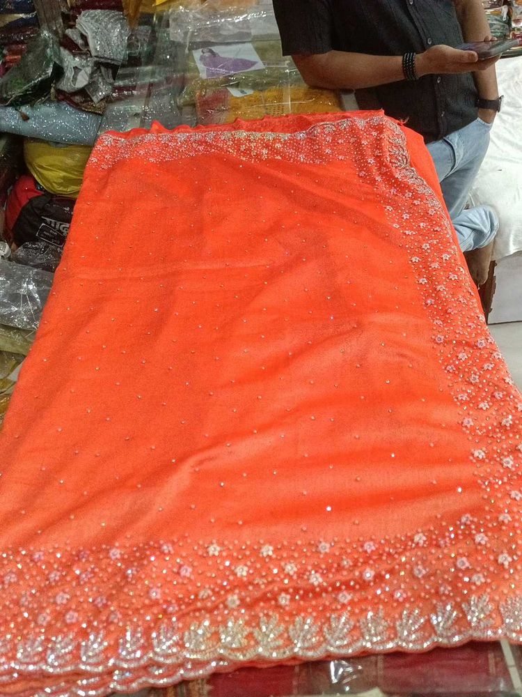 Elegant Orange Saree