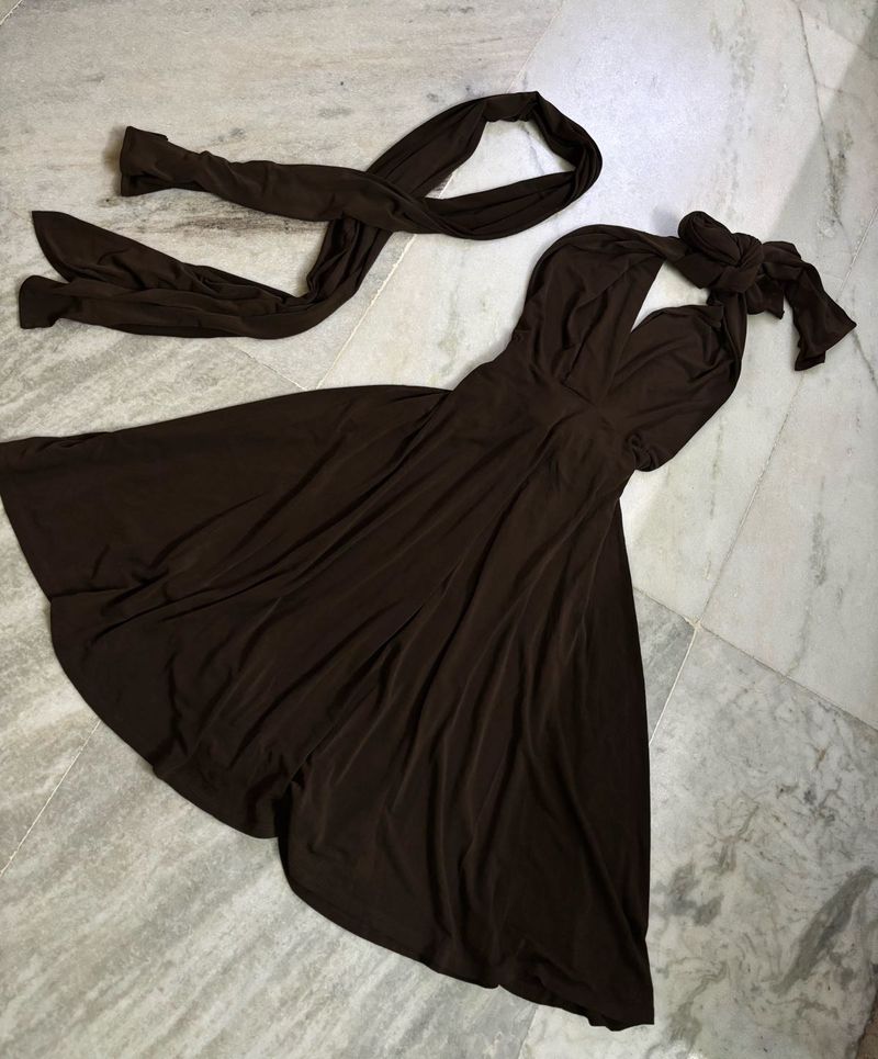 Brown Convertible Dress