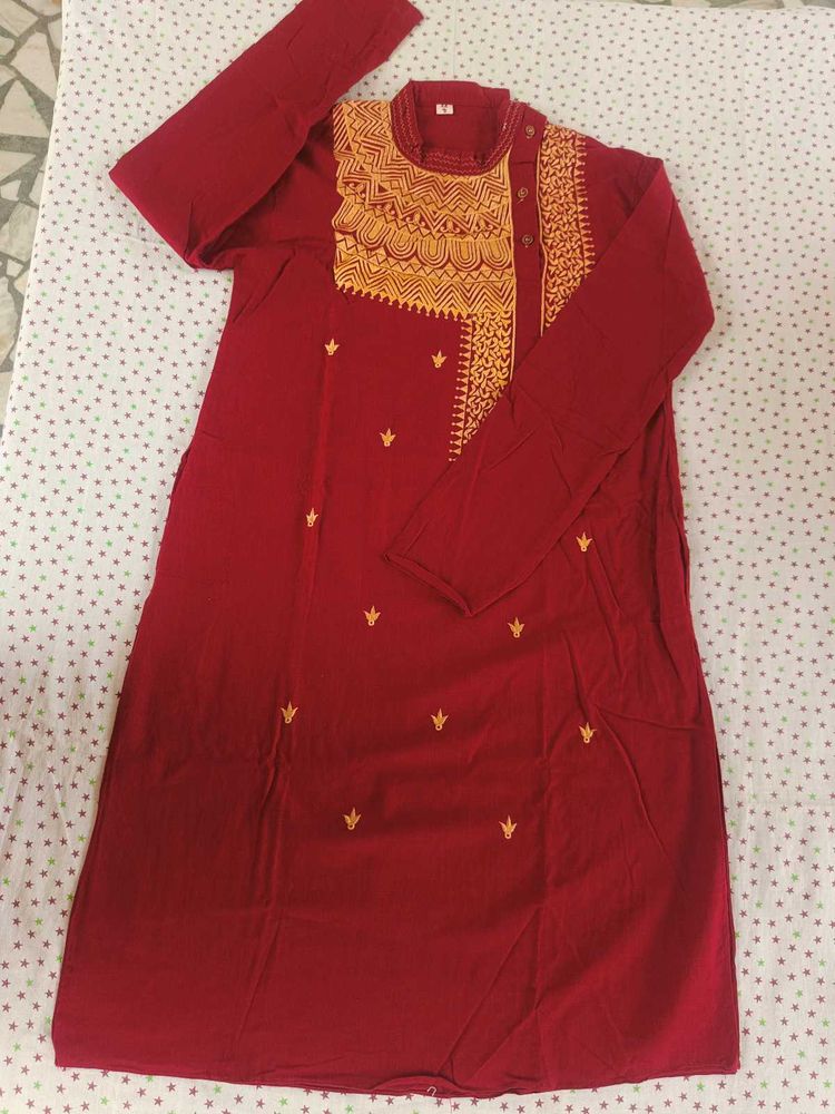 Elegant Maroon Kurta