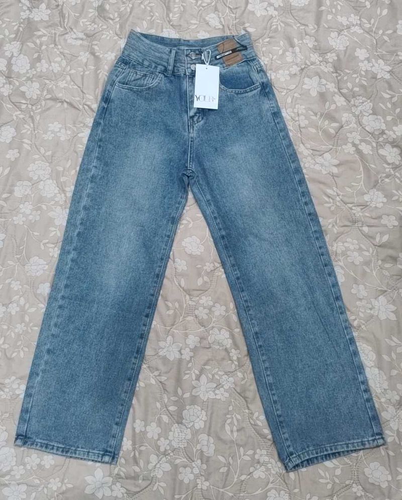 Youlis High Waist Wide Leg Jeans