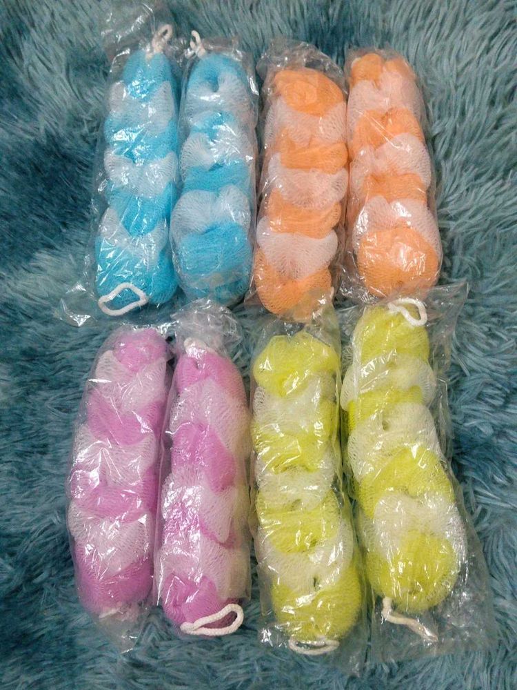 Colorful Loofah Body Scrubbers (8pc Set)