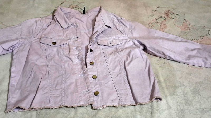 Lavender Denim Jacket