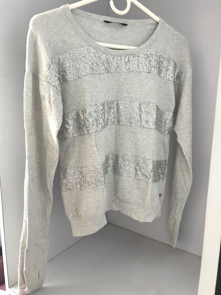 Striped Sequin Sweater