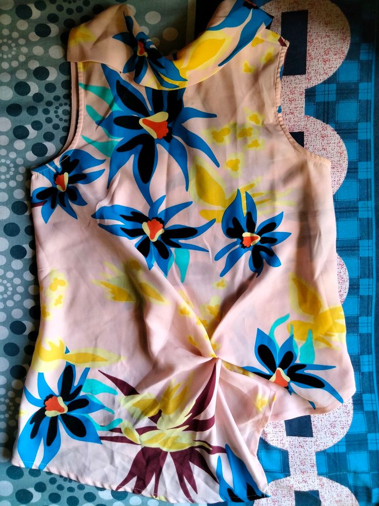 ajio high neck designer top