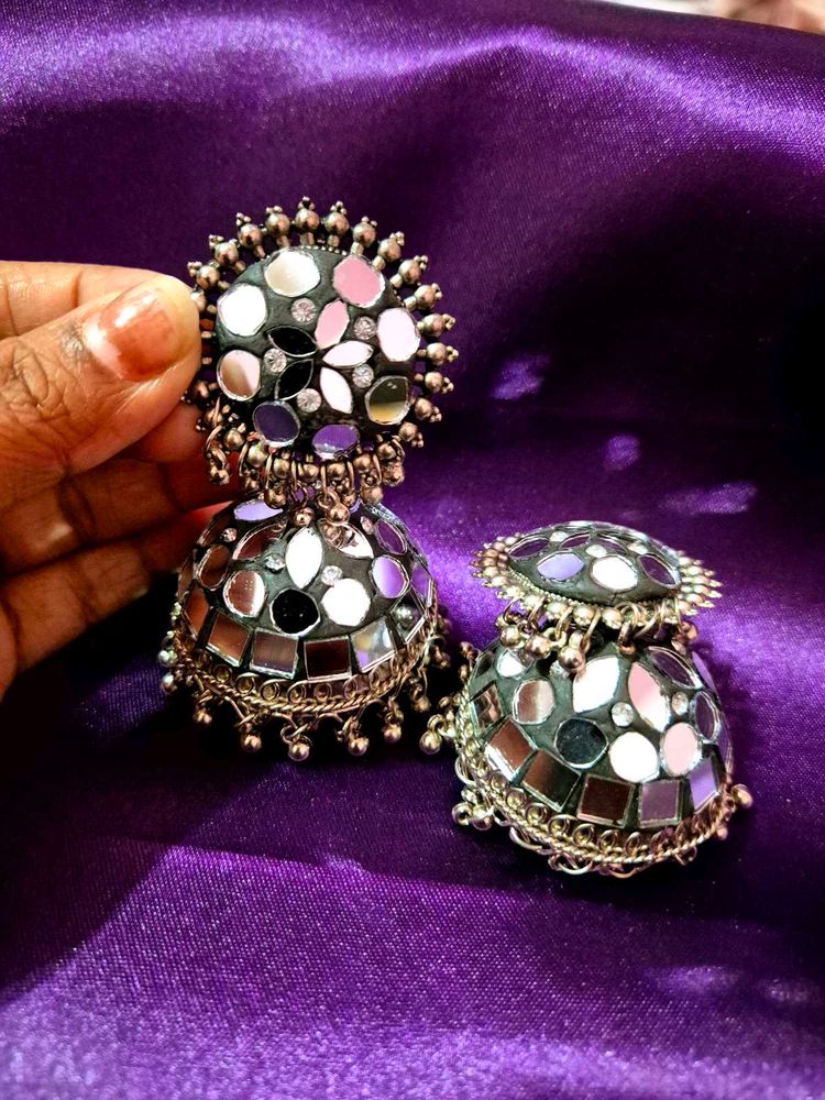 silver Oxidized Earing