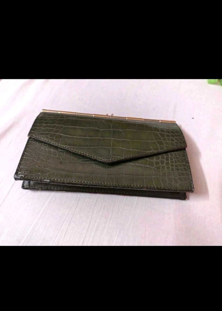 Olive Green Clutch