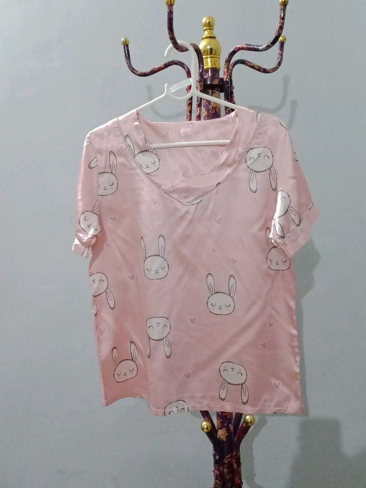 Cute Bunny Print Top